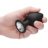 Sono Plug anal silicone SELF MOTION 8 x 4 cm noir
